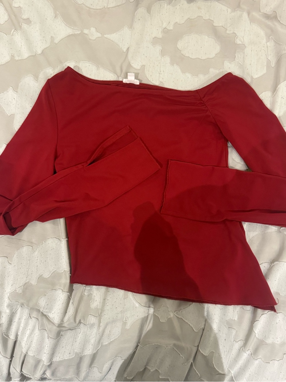 Garage Red Long Sleeve Top